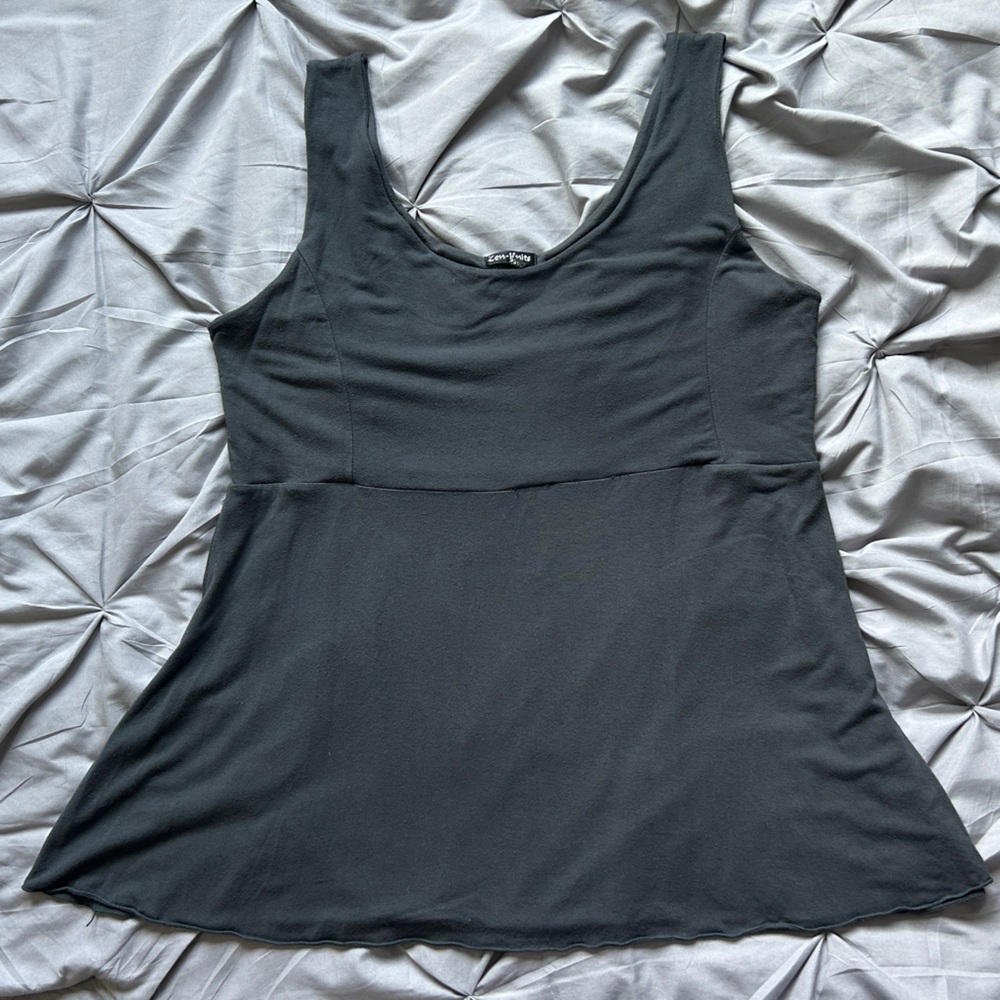 Gray A-line Tank Top dark grey